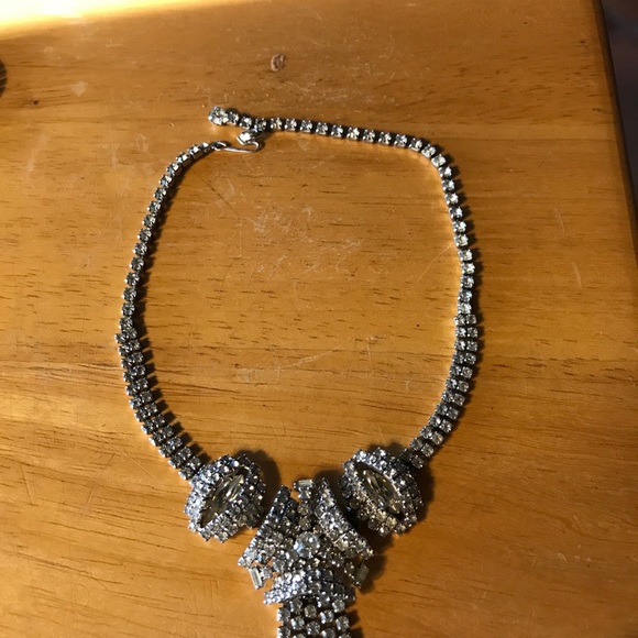 Antique Crystal Necklace Julianna Style from 1960s adjustable in back! - Picture 2 of 5